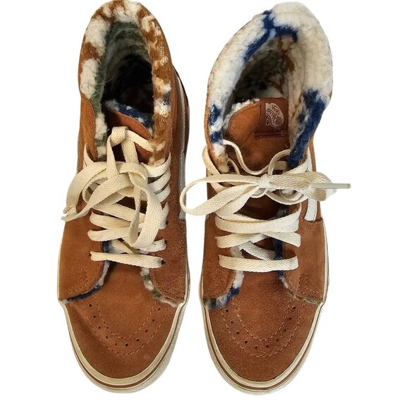 VANS Off The Wall Mens 4.5/Womens 6 Sk8-Hi Top Sunburn Marshmallow Tan Suede - Picture 7 of 13